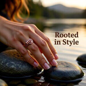 Durable Everyday Wear! Class & Sass ~ Copper Wire Wrapped Ring - Sz 5.5 + 10